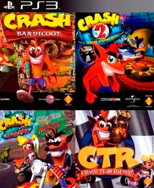 Crash Bandicoot Pack 4 Juegos Ps3
